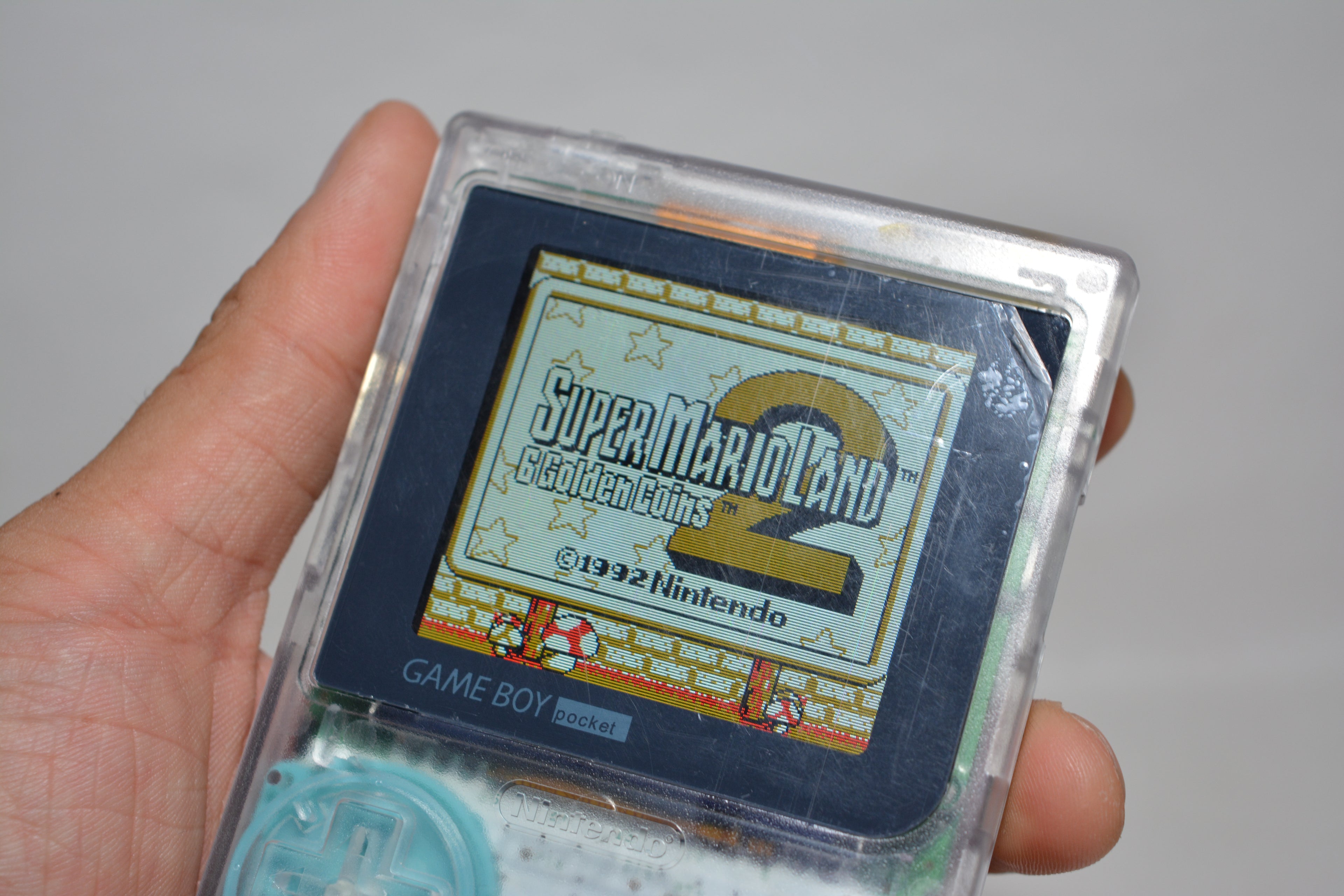 Nintendo Game Boy Pocket (Transparent) – Restauriert; IPS Mod