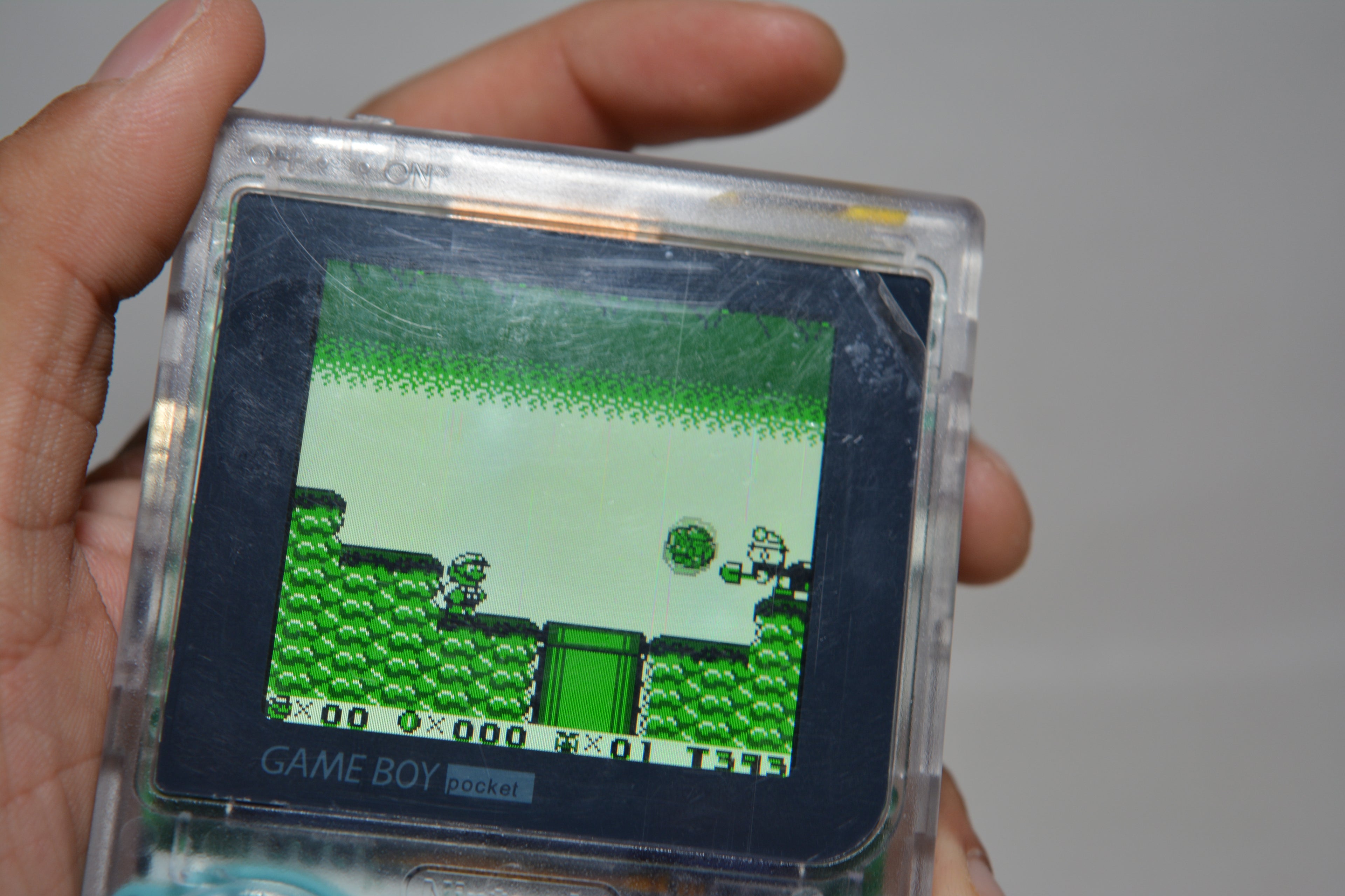 Nintendo Game Boy Pocket (Transparent) – Restauriert; IPS Mod