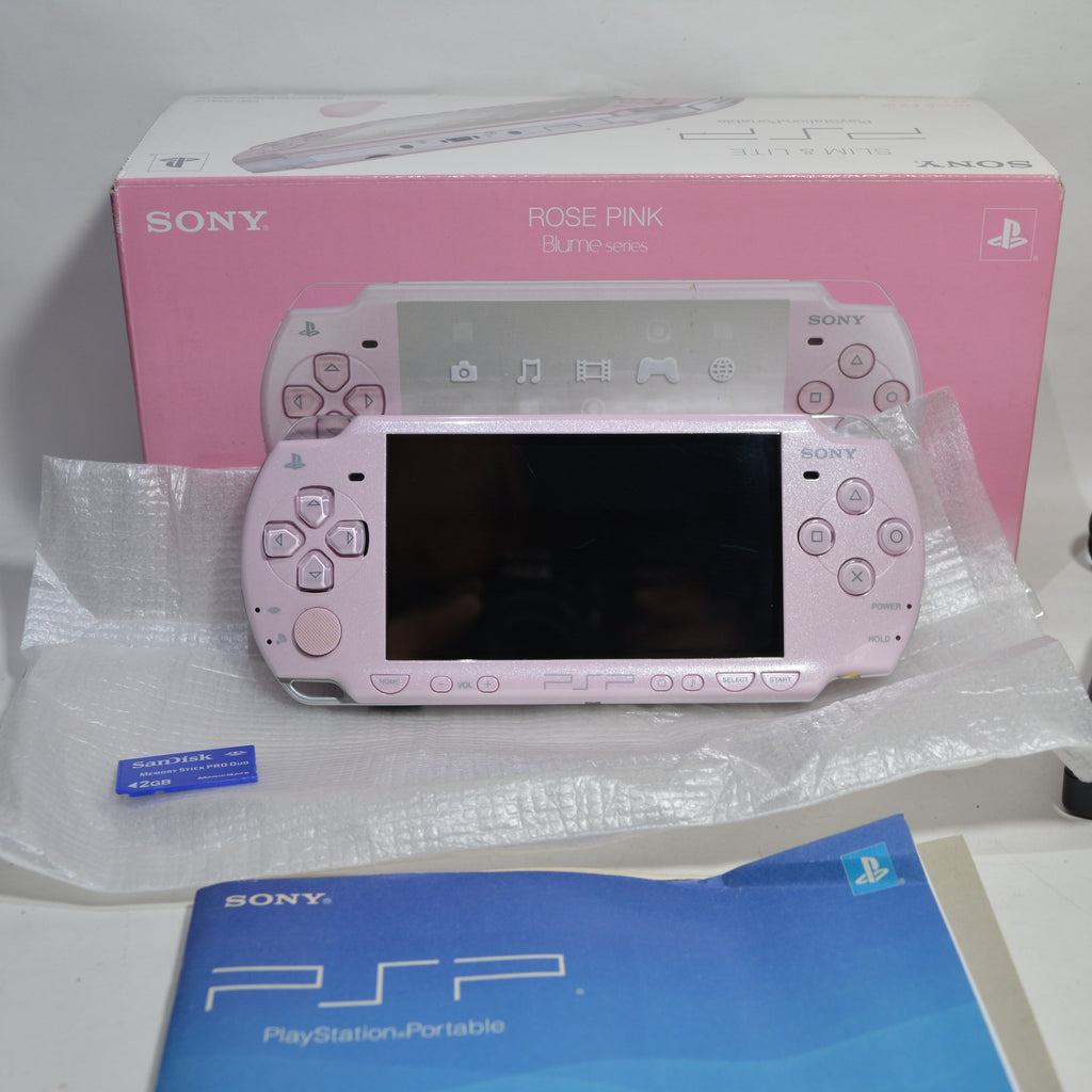 Sony PSP 2000 RP – Seltene Rose Pink (Blume Series) – CIB & Neuwertiger Zustand!
