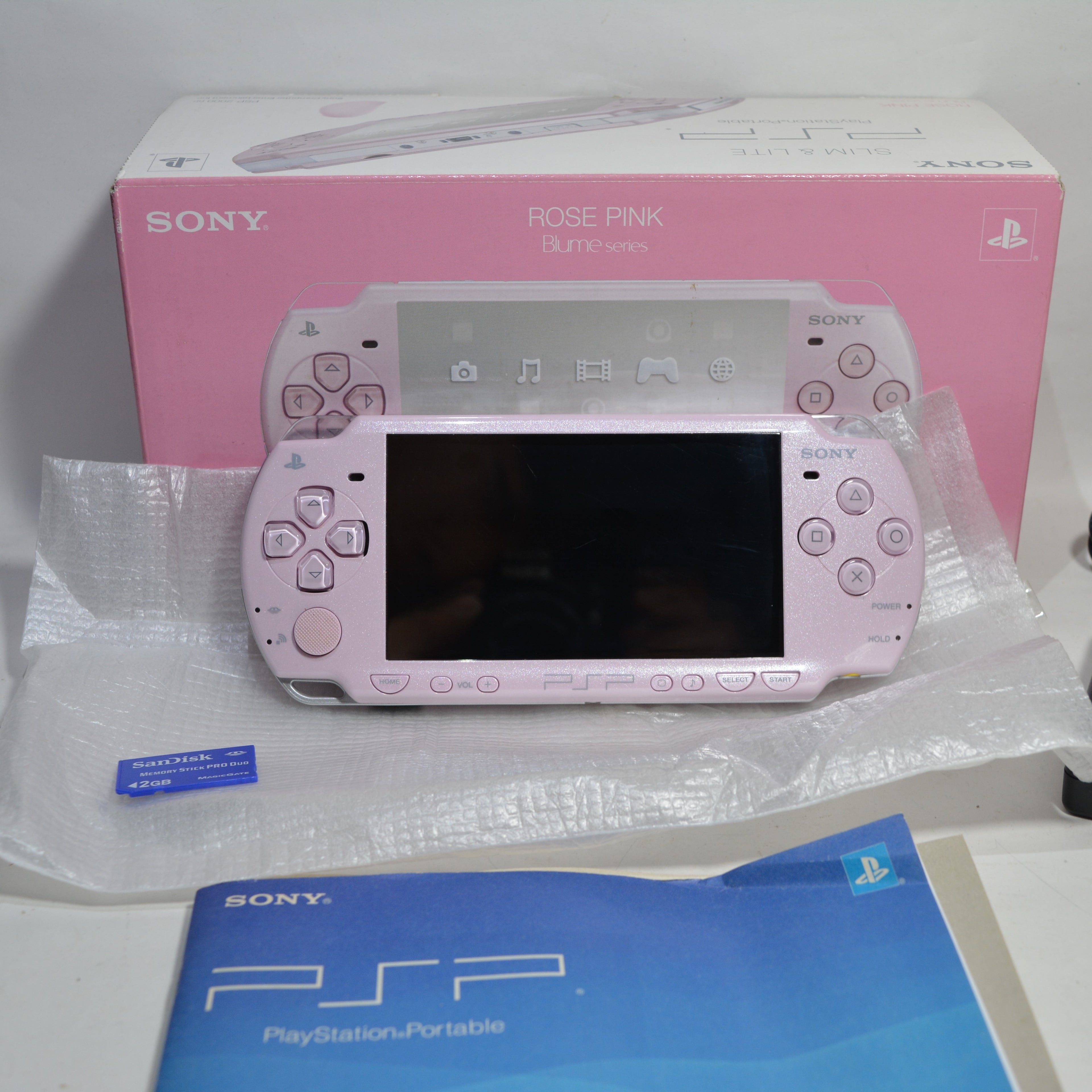 Sony PSP 2000 RP – Seltene Rose Pink (Blume Series) – CIB & Neuwertiger Zustand!