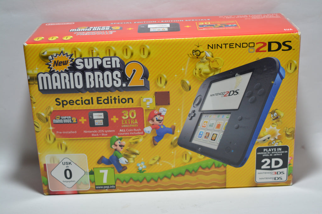 Nintendo 2DS Black + Blue [New Super Mario Bros. 2 installiert]