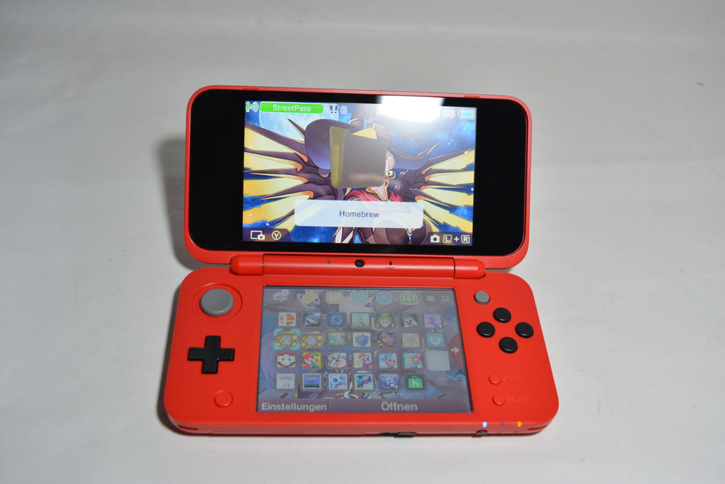 New Nintendo 2DS XL Console Pokeball Edition Pokemon - INKL. MOD 23x Spiele installiert