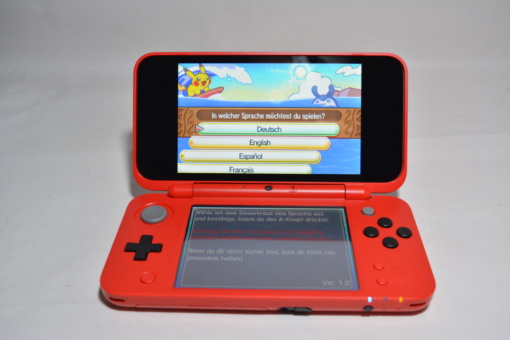 New Nintendo 2DS XL Console Pokeball Edition Pokemon - INKL. MOD 23x Spiele installiert